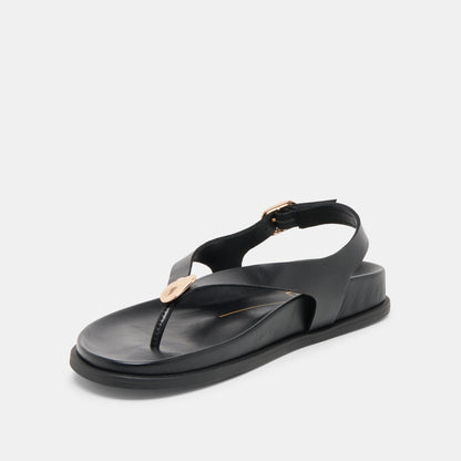 JONY SANDALS BLACK LEATHER