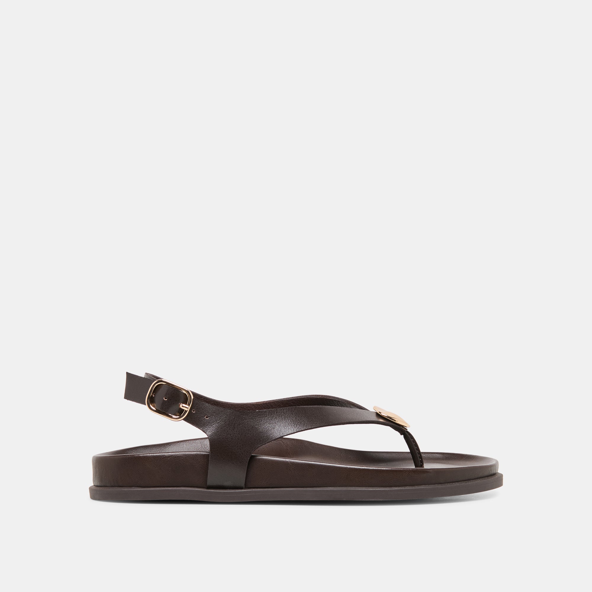 JONY SANDALS DK BROWN LEATHER
