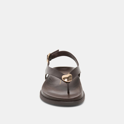 JONY SANDALS DK BROWN LEATHER
