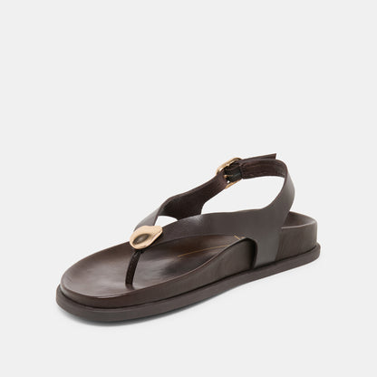 JONY SANDALS DK BROWN LEATHER