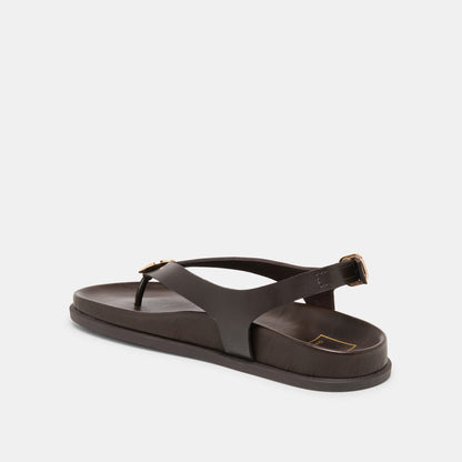 JONY SANDALS DK BROWN LEATHER
