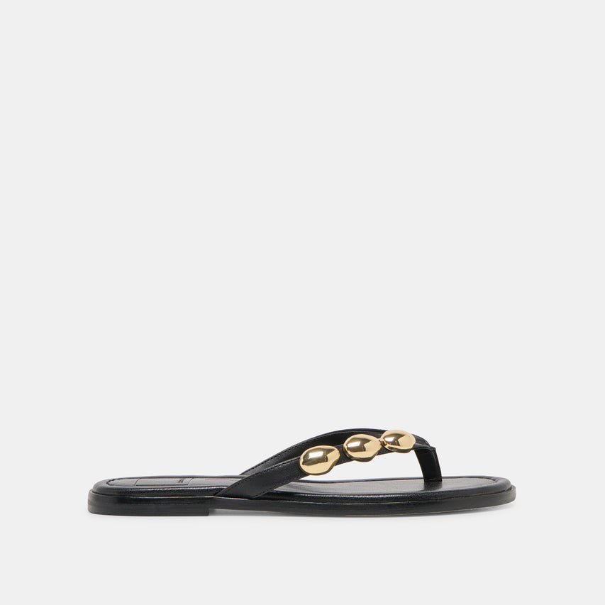 Juny Black Leather Sandals | Dolce Vita