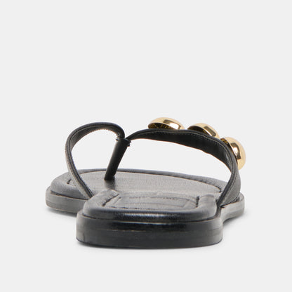 JUNY SANDALS BLACK LEATHER