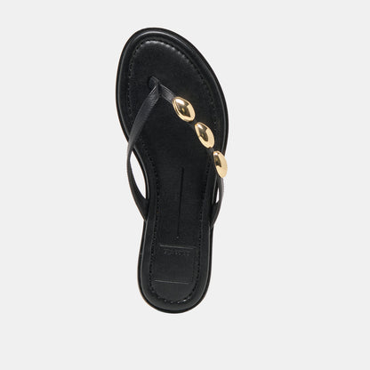 JUNY SANDALS BLACK LEATHER
