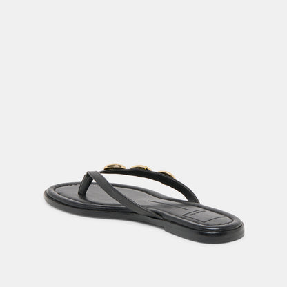 JUNY SANDALS BLACK LEATHER