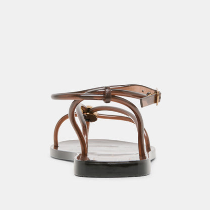 KENLEY VINYL SANDALS CHOCOLATE JELLY