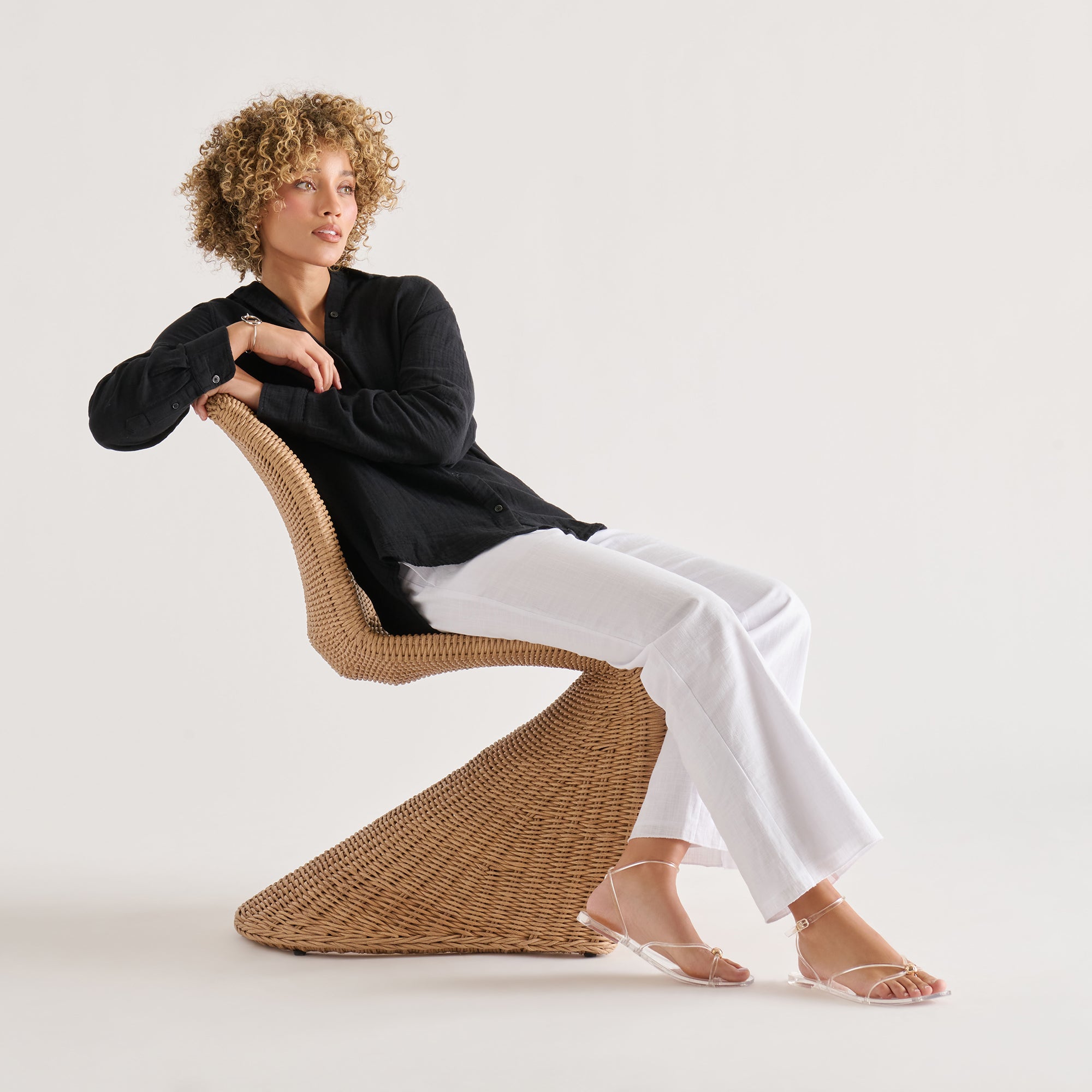 KENLEY VINYL SANDALS CRYSTAL JELLY