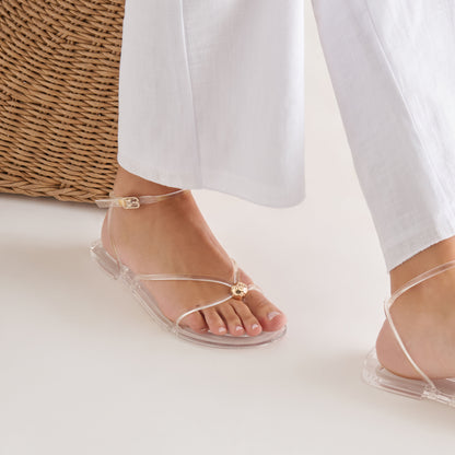 KENLEY VINYL SANDALS CRYSTAL JELLY