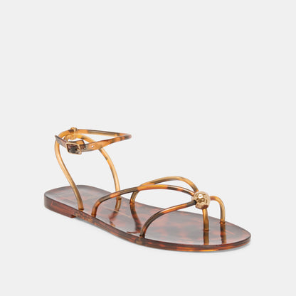 KENLEY VINYL SANDALS TORTOISE JELLY