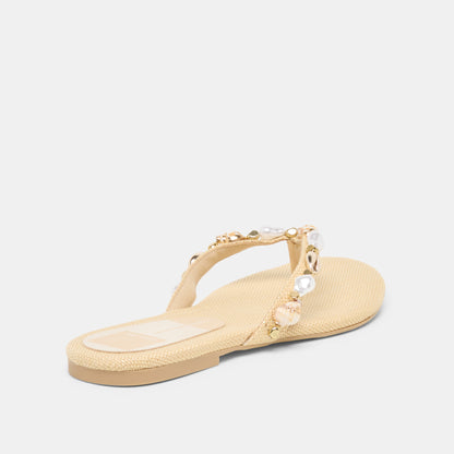 KYSHA SANDALS LT NATURAL RAFFIA