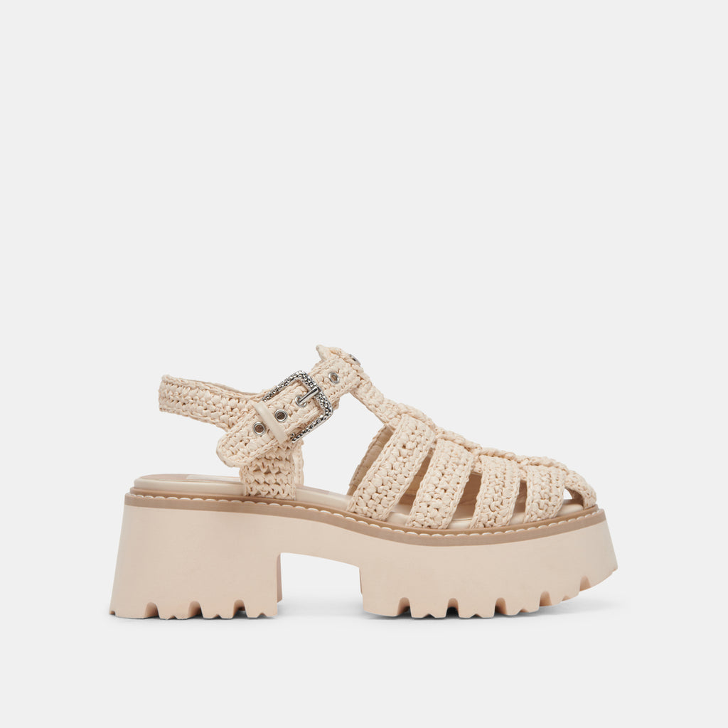 LASLY SANDALS OATMEAL KNIT - image 1