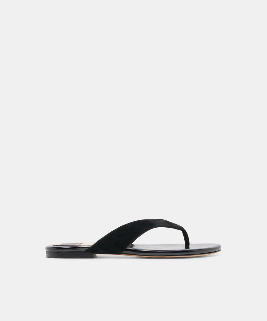 LINNET Onyx Suede Flip-Flop Thong Sandals | Dolce Vita