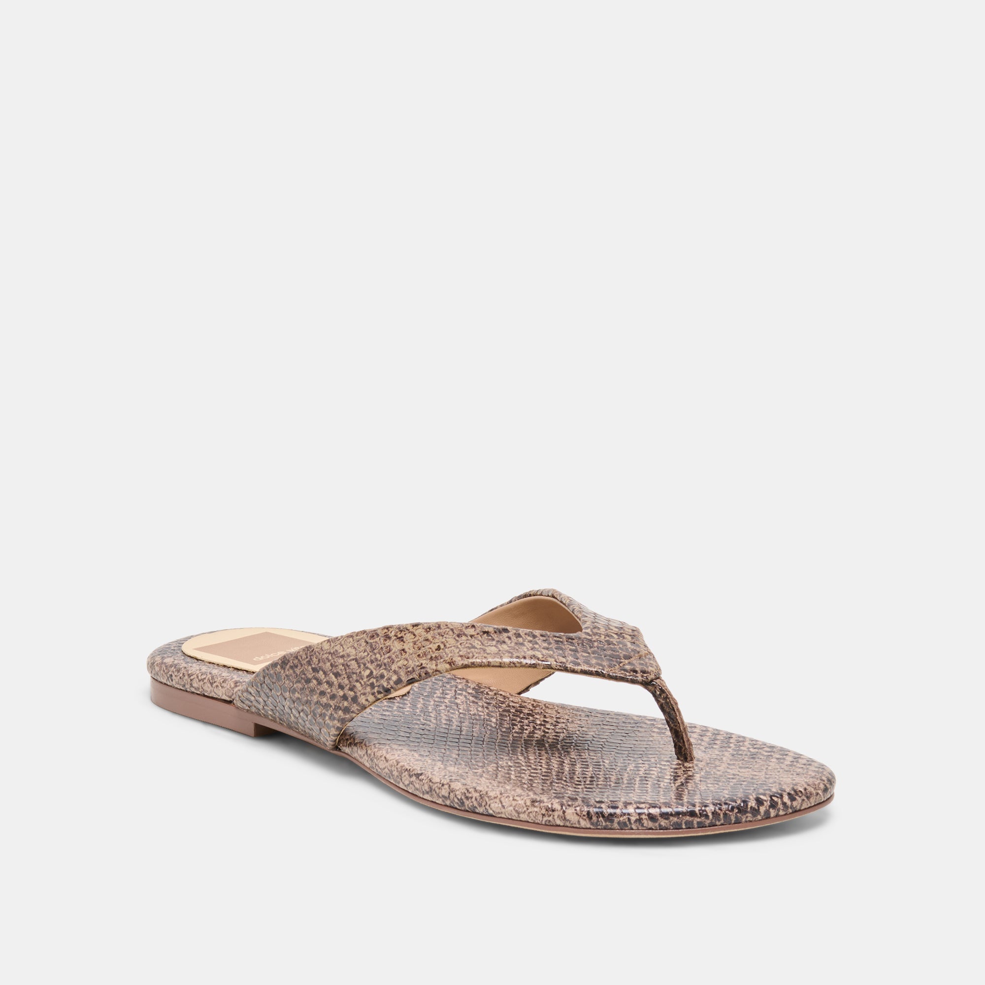 LINNET SANDALS SNAKE TAN EMBOSSED LEATHER - view 2
