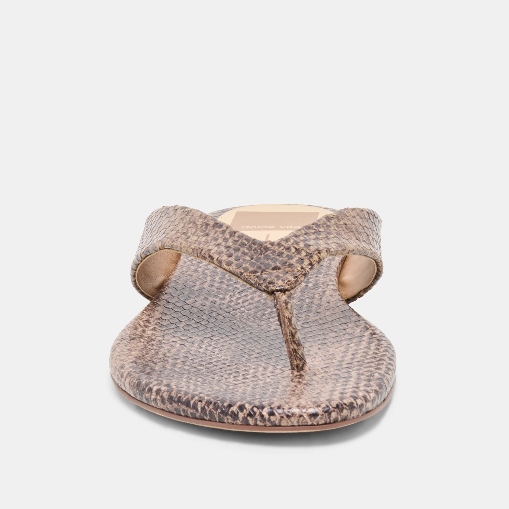 LINNET SANDALS SNAKE TAN EMBOSSED LEATHER - view 6