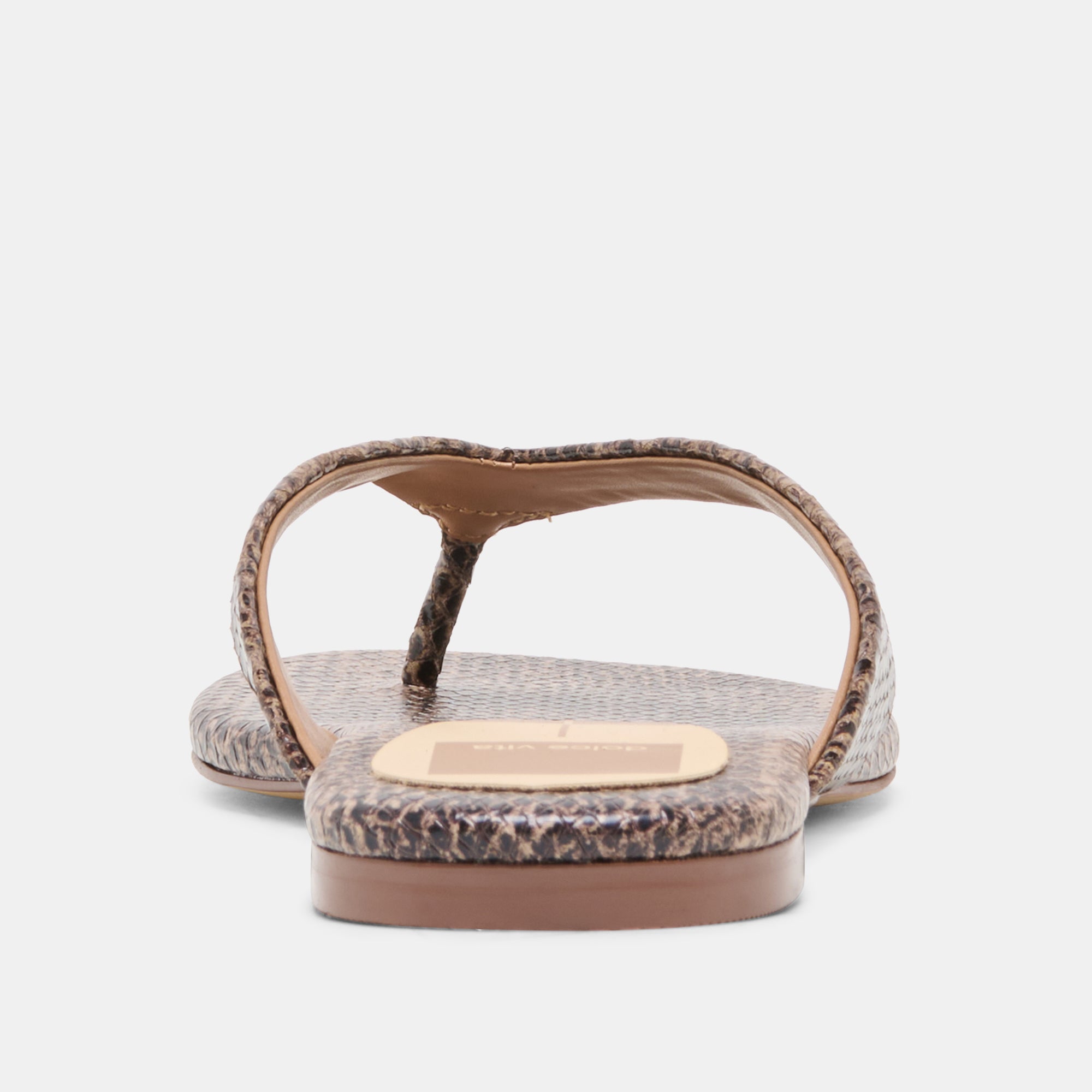 LINNET SANDALS SNAKE TAN EMBOSSED LEATHER - view 7