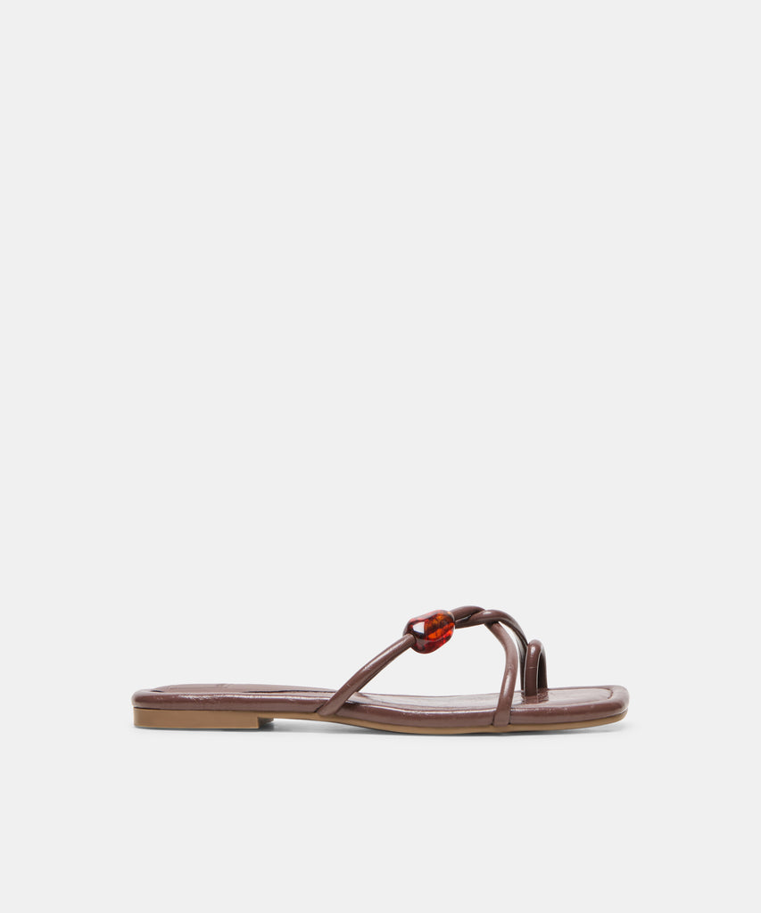 LOUIZ Dk Coffee Stella Beaded Square-Toe Sandals | Dolce Vita