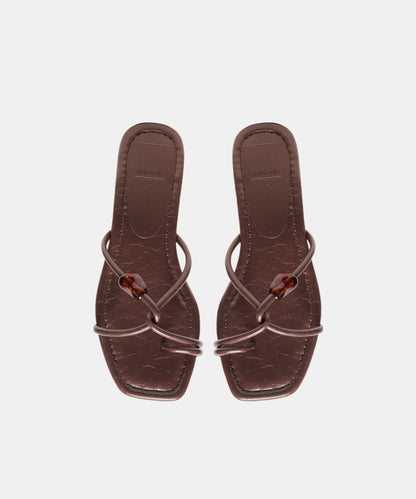 LOUIZ SANDALS DK COFFEE STELLA