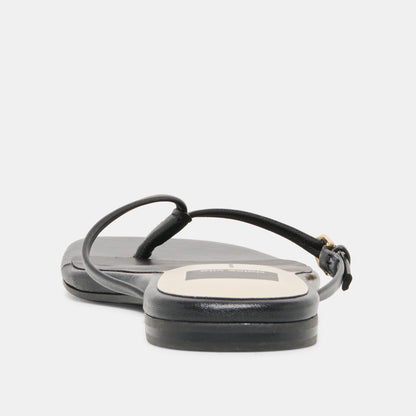 MALTA SANDALS BLACK LEATHER