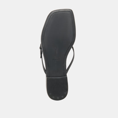 MALTA SANDALS BLACK LEATHER