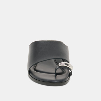 MOXY SANDALS BLACK LEATHER