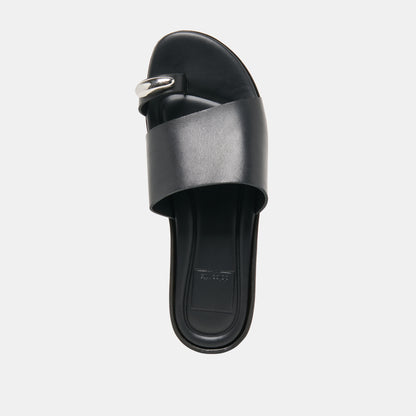 MOXY SANDALS BLACK LEATHER