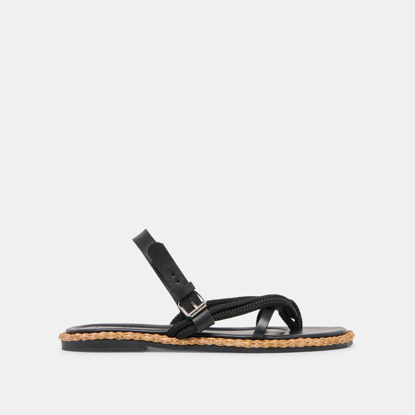 Reed Black Leather Sandals | Dolce Vita