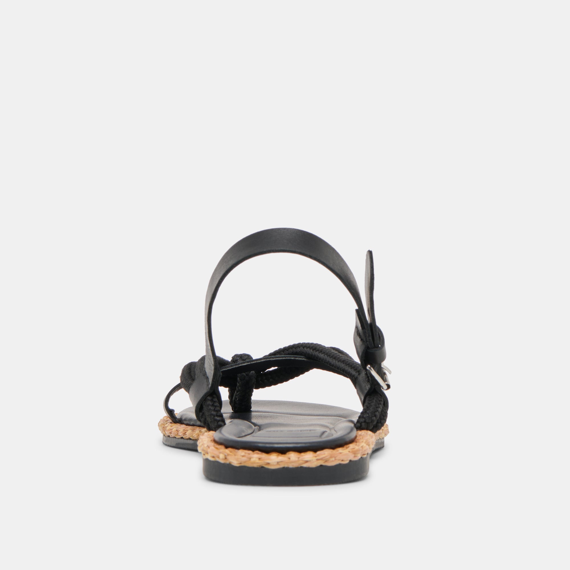 REED SANDALS BLACK LEATHER