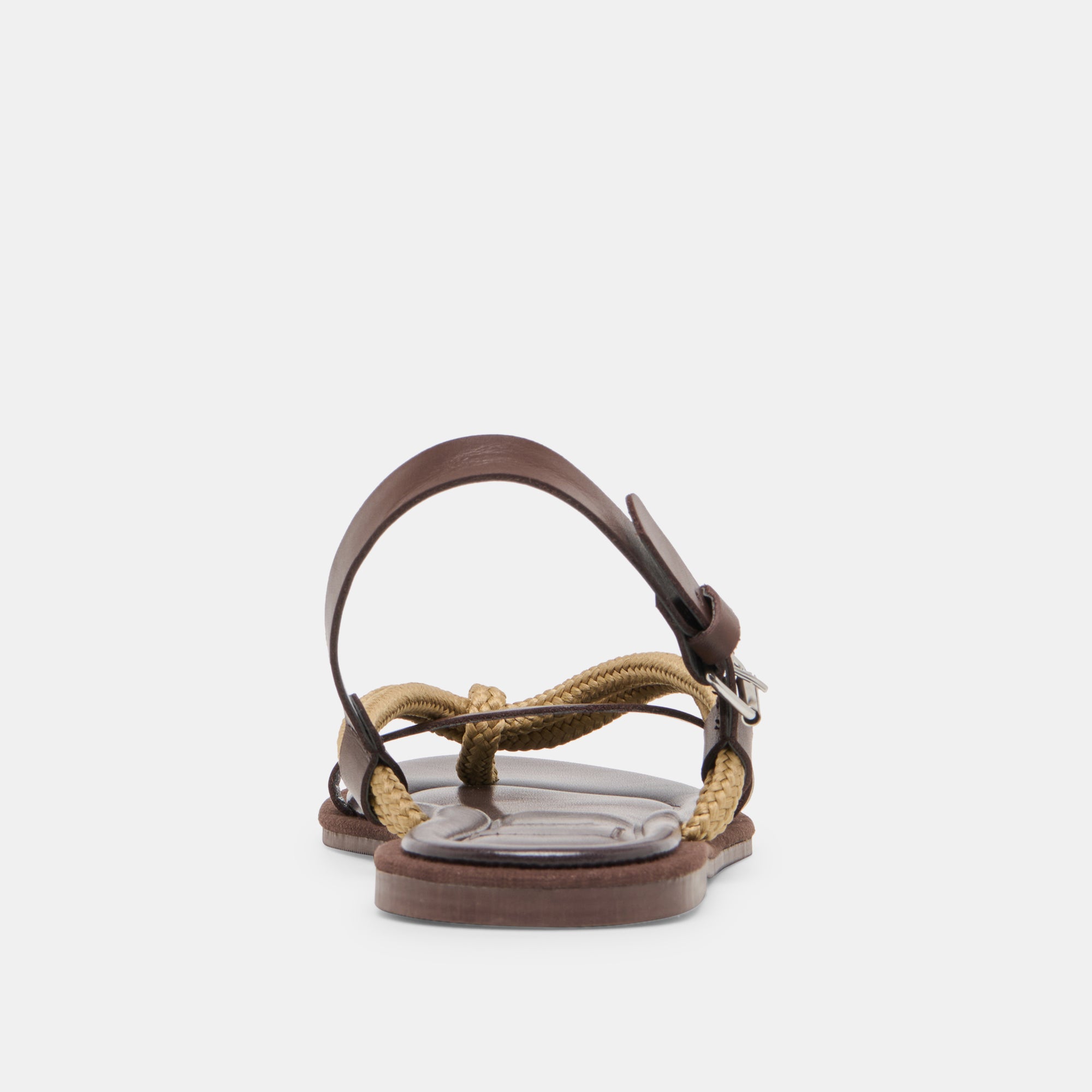 REED SANDALS DK BROWN LEATHER