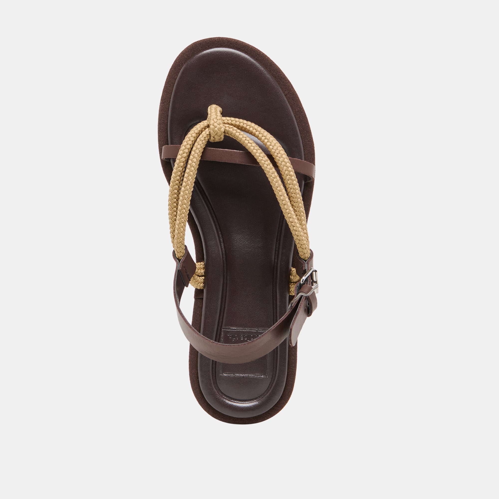REED SANDALS DK BROWN LEATHER