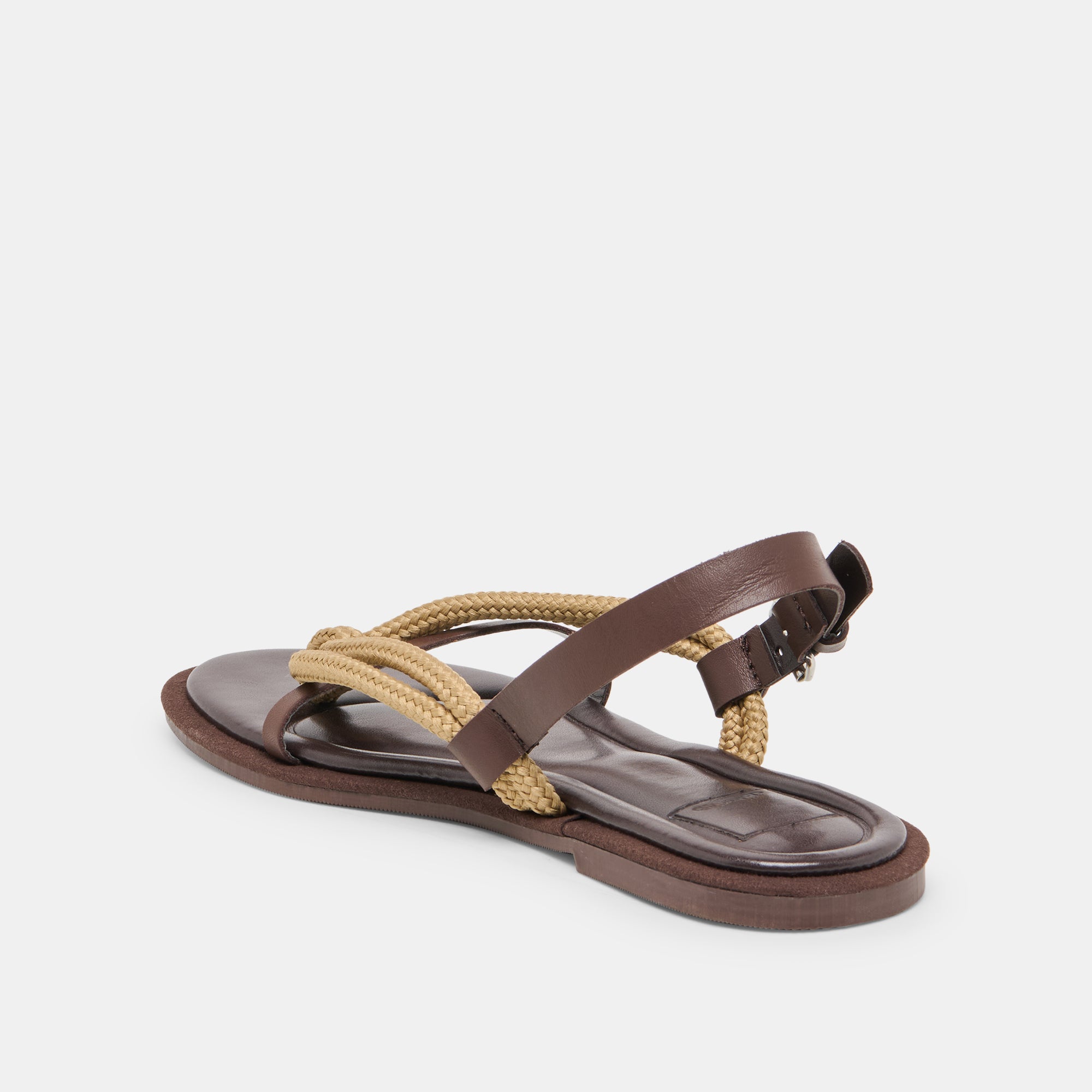 REED SANDALS DK BROWN LEATHER