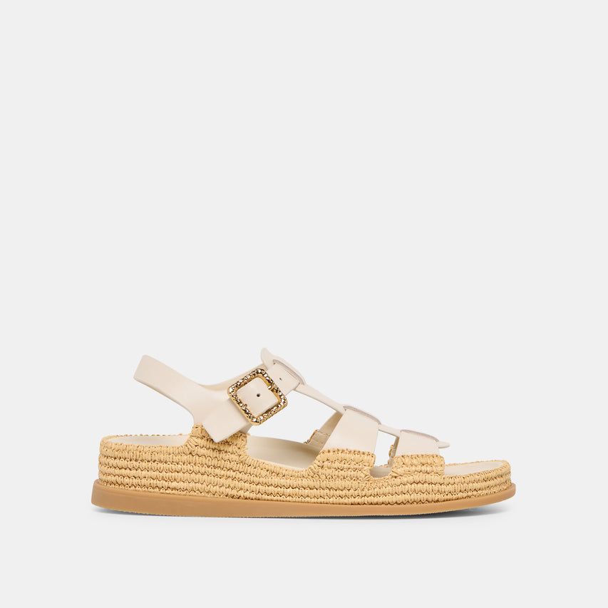 SHENNA SANDALS BONE LEATHER