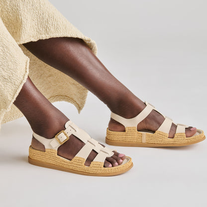 SHENNA SANDALS BONE LEATHER