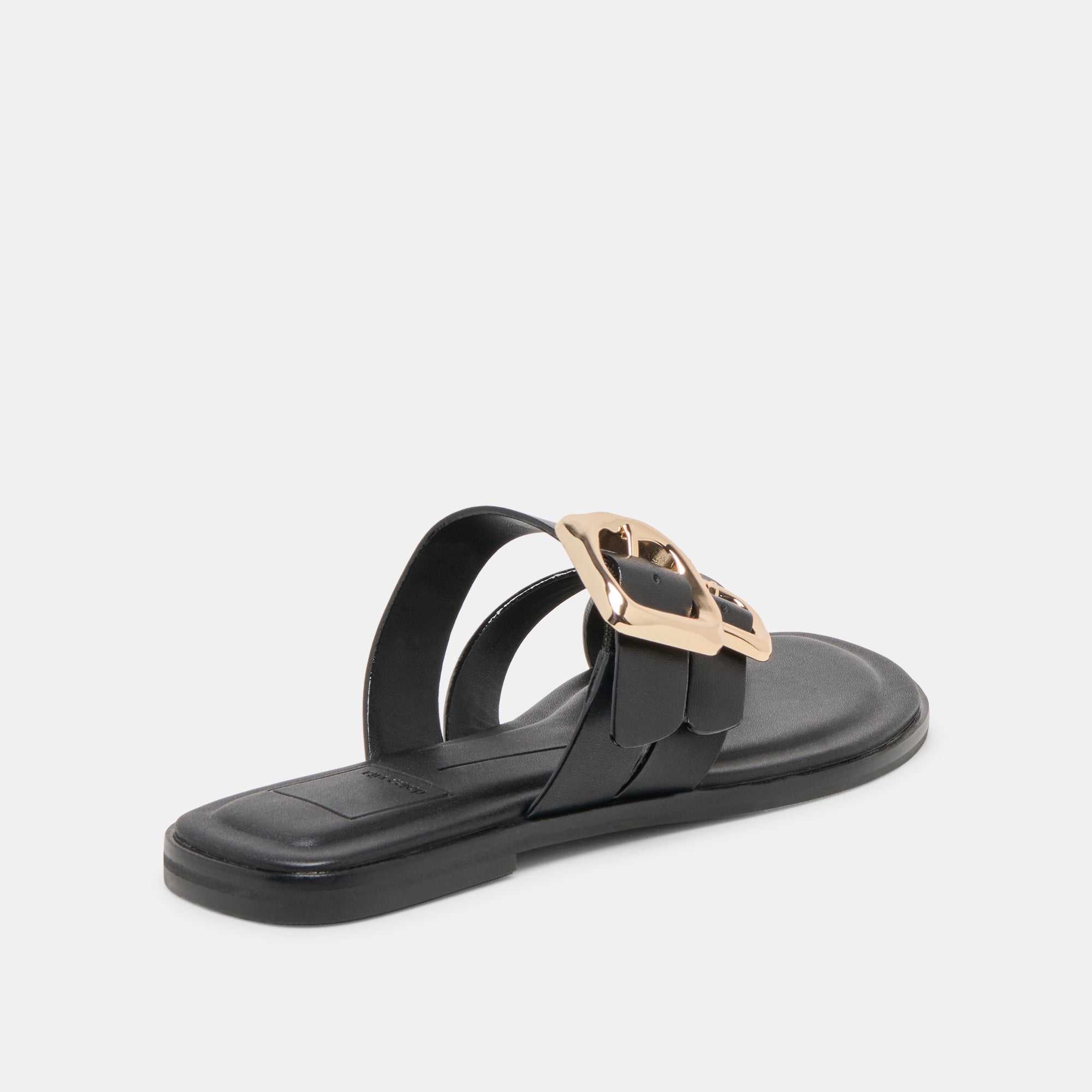 SHORE SANDALS BLACK LEATHER