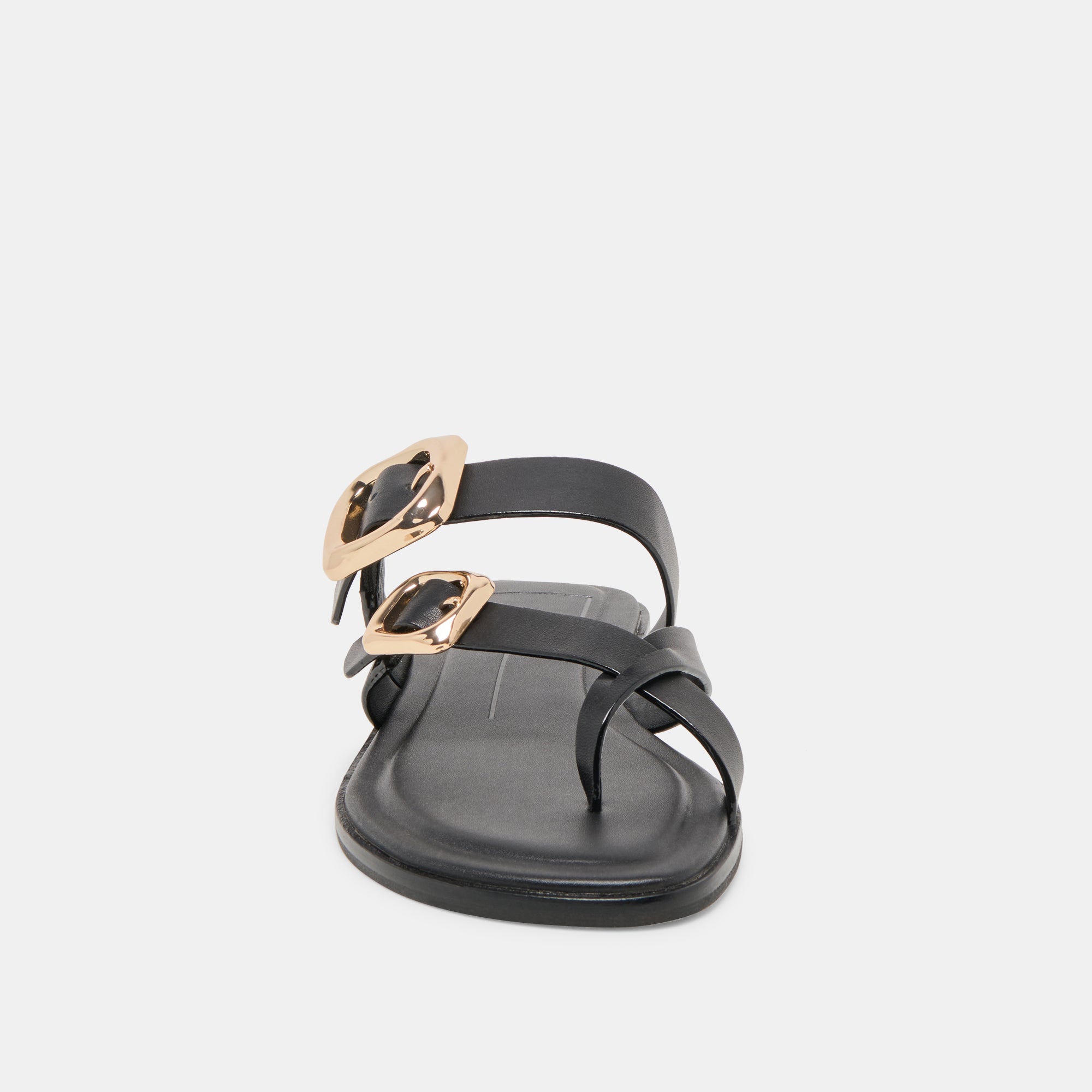 SHORE SANDALS BLACK LEATHER