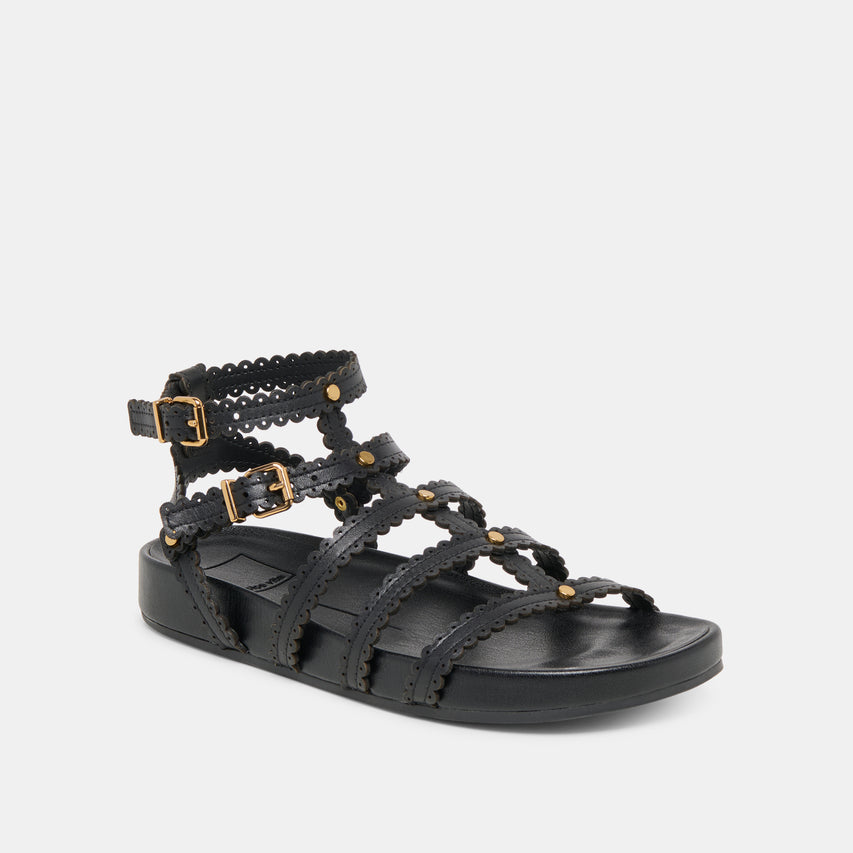 SUSANA SANDALS BLACK LEATHER