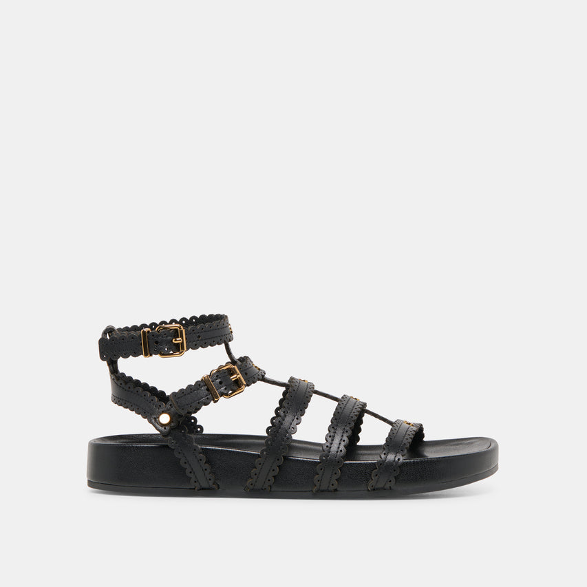 Susana Black Leather Sandals | Dolce Vita