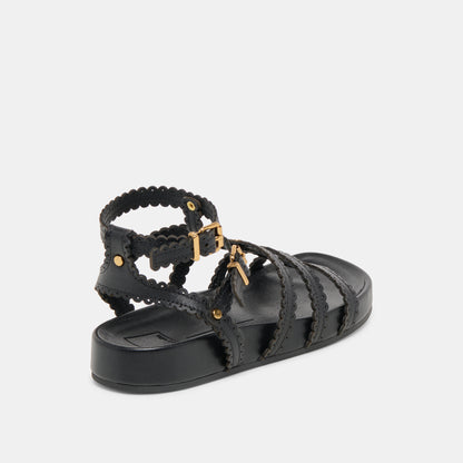 SUSANA SANDALS BLACK LEATHER