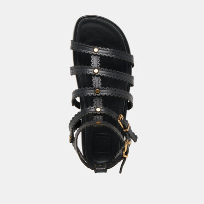 SUSANA SANDALS BLACK LEATHER
