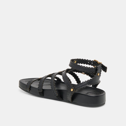 SUSANA SANDALS BLACK LEATHER