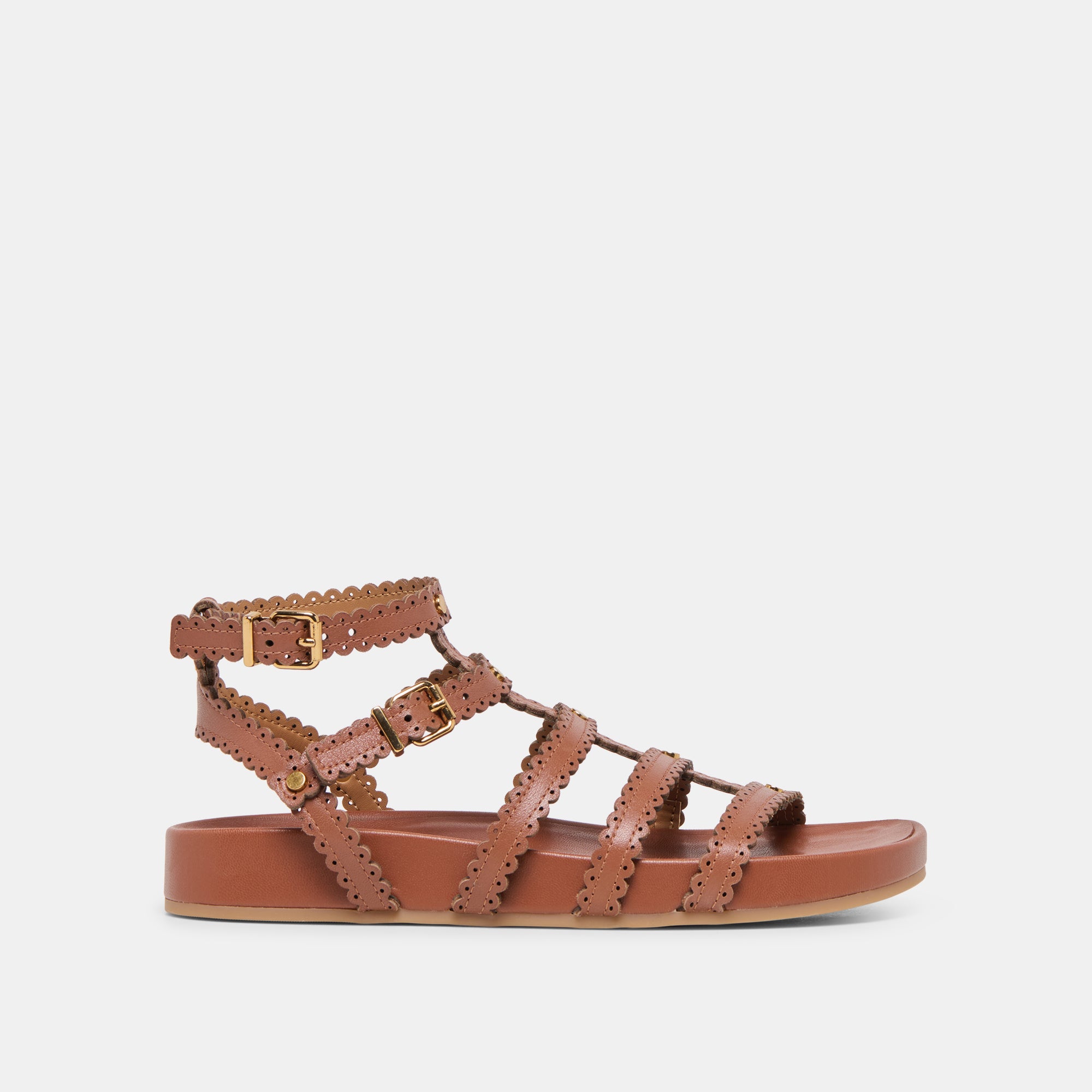 Susana Cognac Leather Sandals | Dolce Vita