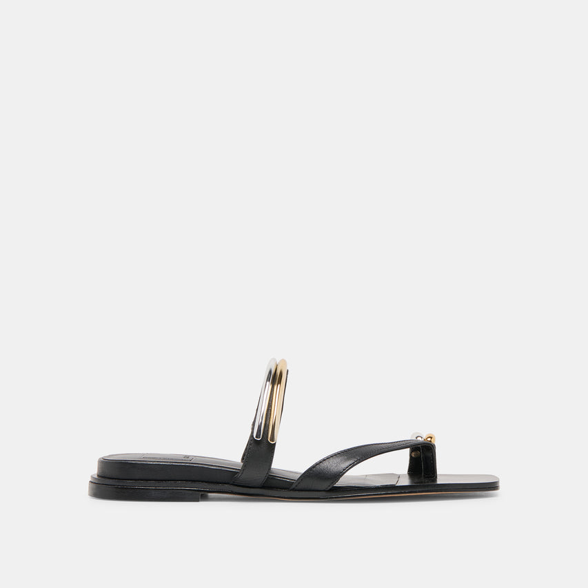 Tarina Black Leather Sandals | Dolce Vita