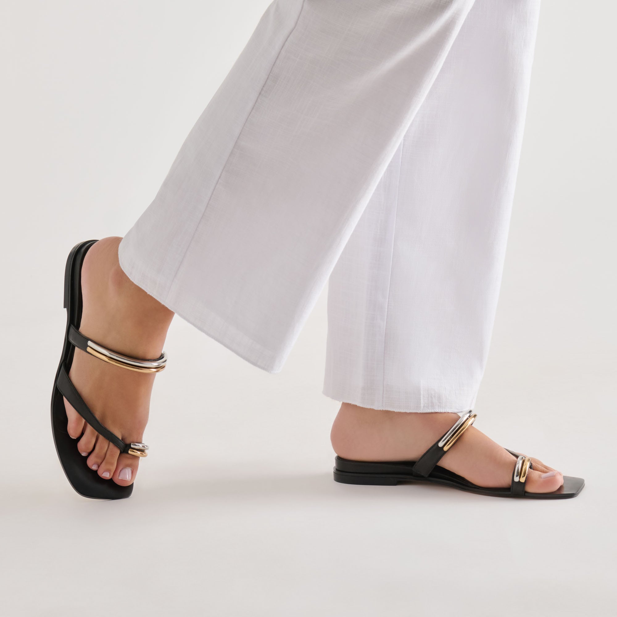 TARINA SANDALS BLACK LEATHER - view 6