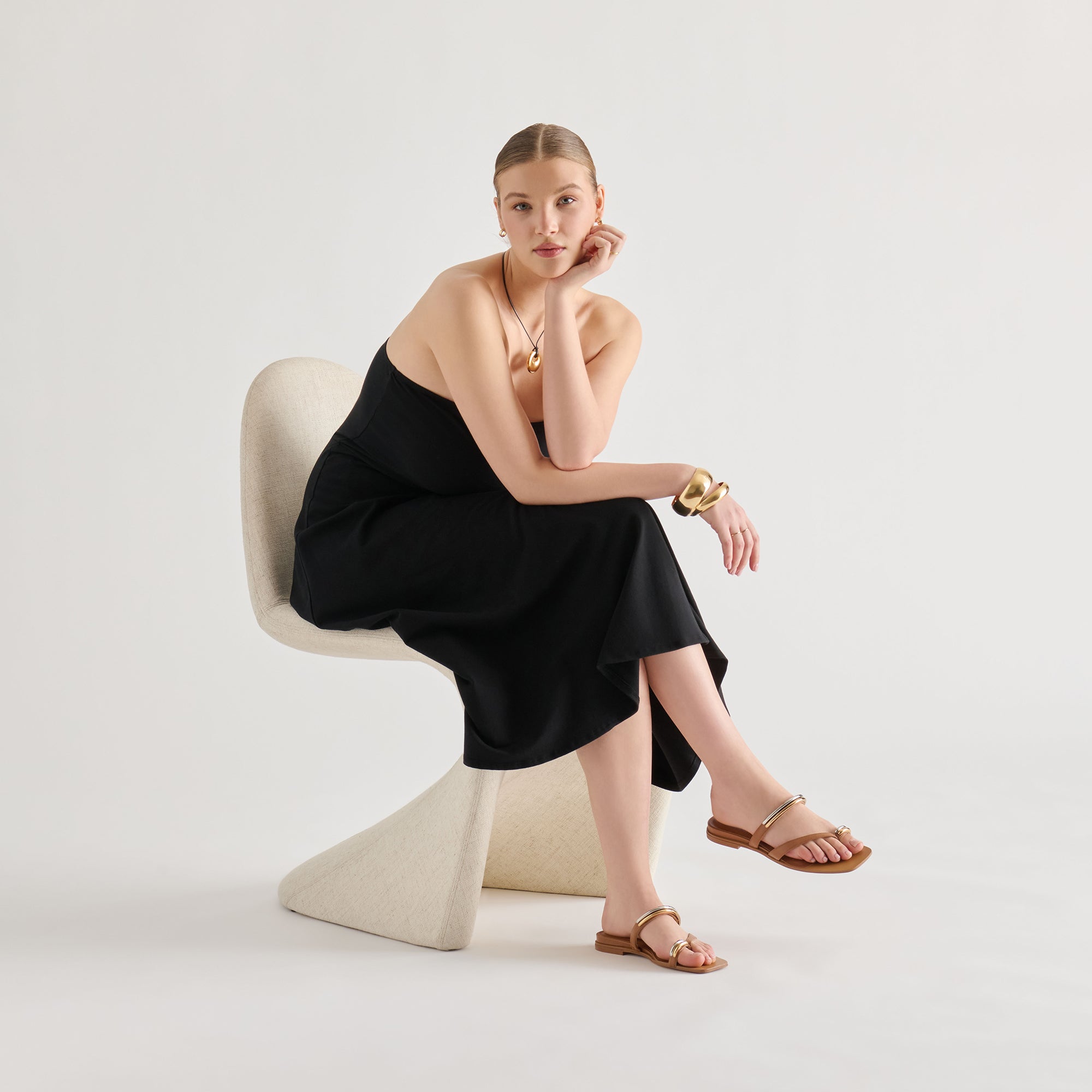 TARINA SANDALS CARAMEL LEATHER - view 2