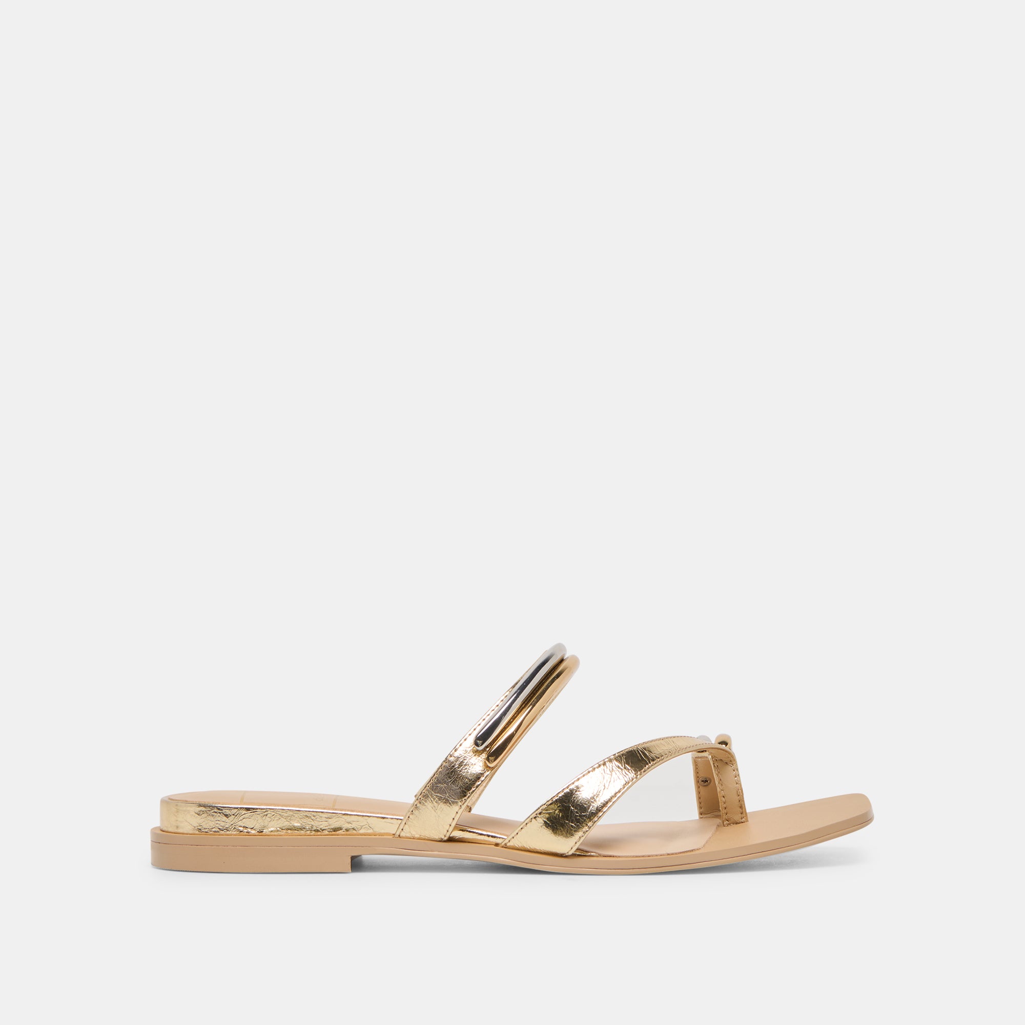 Tarina Gold Leather Sandals | Dolce Vita