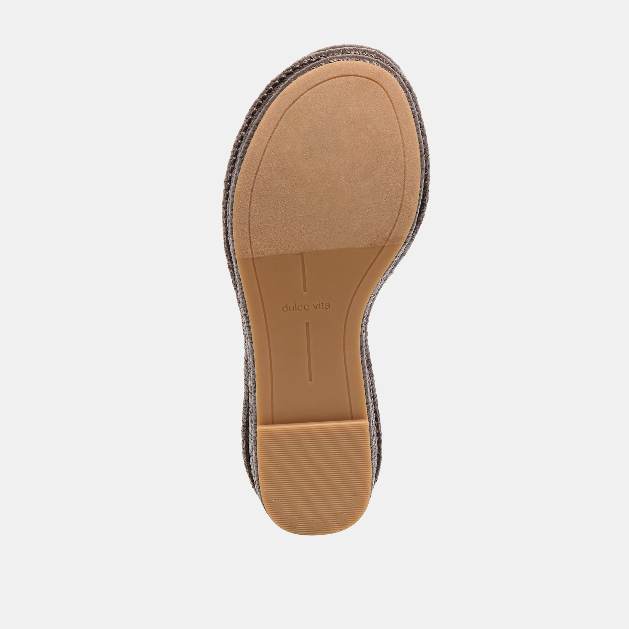 THRONE WIDE WEDGES CHOCOLATE RAFFIA