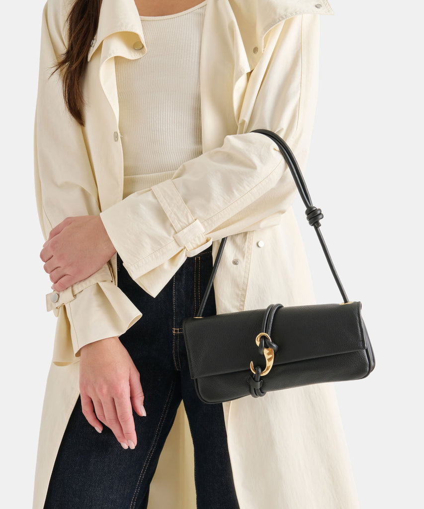 ALICE SHOULDER BAG BLACK LEATHER