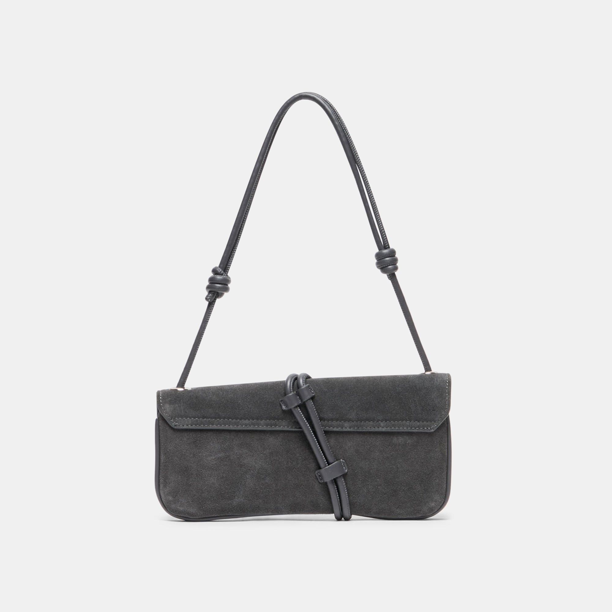 ALICE SHOULDER BAG GUNMETAL SUEDE - view 5