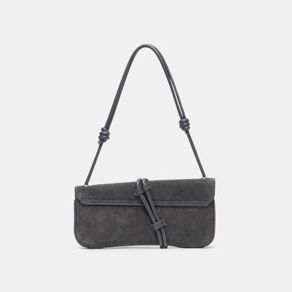 ALICE SHOULDER BAG GUNMETAL SUEDE