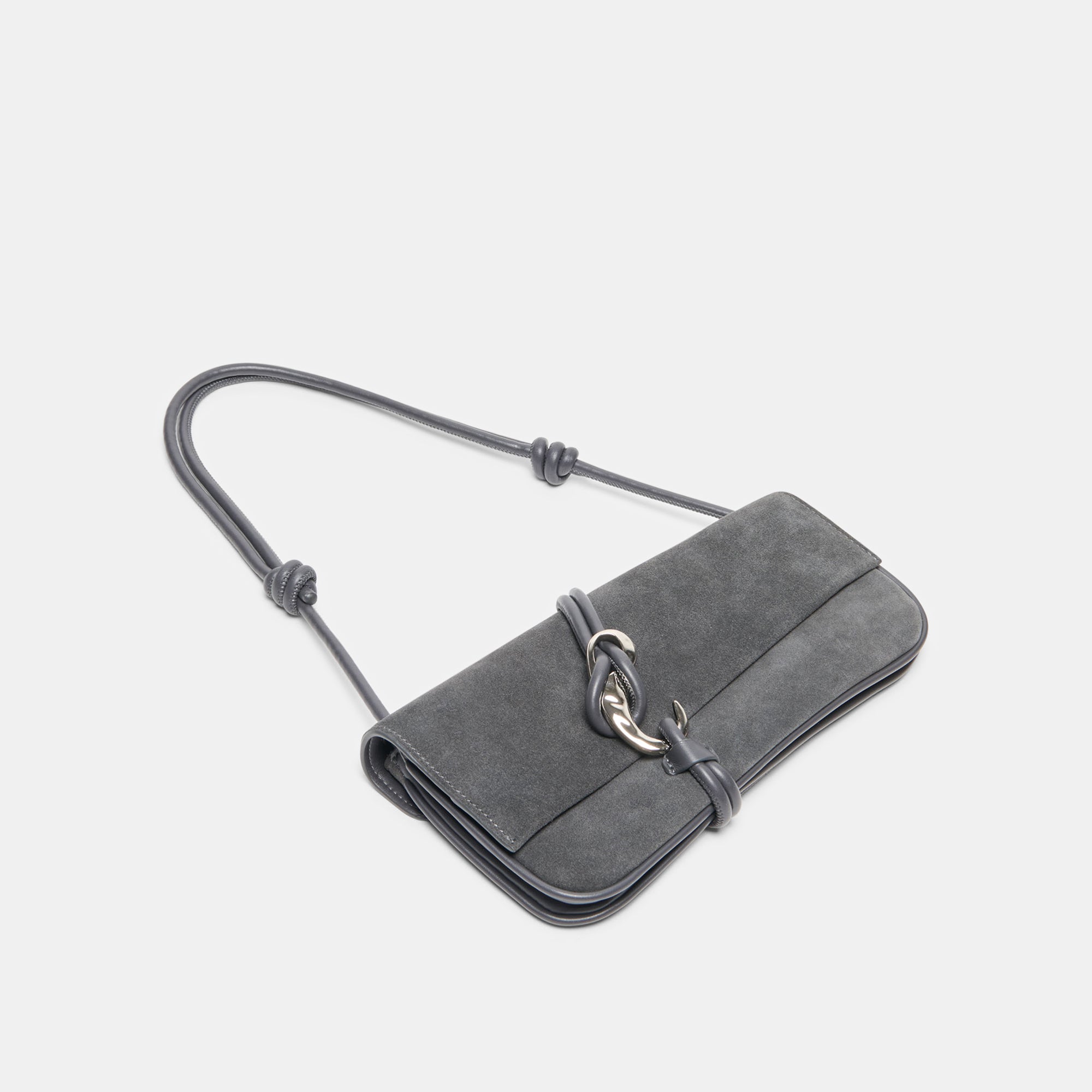 ALICE SHOULDER BAG GUNMETAL SUEDE - view 6