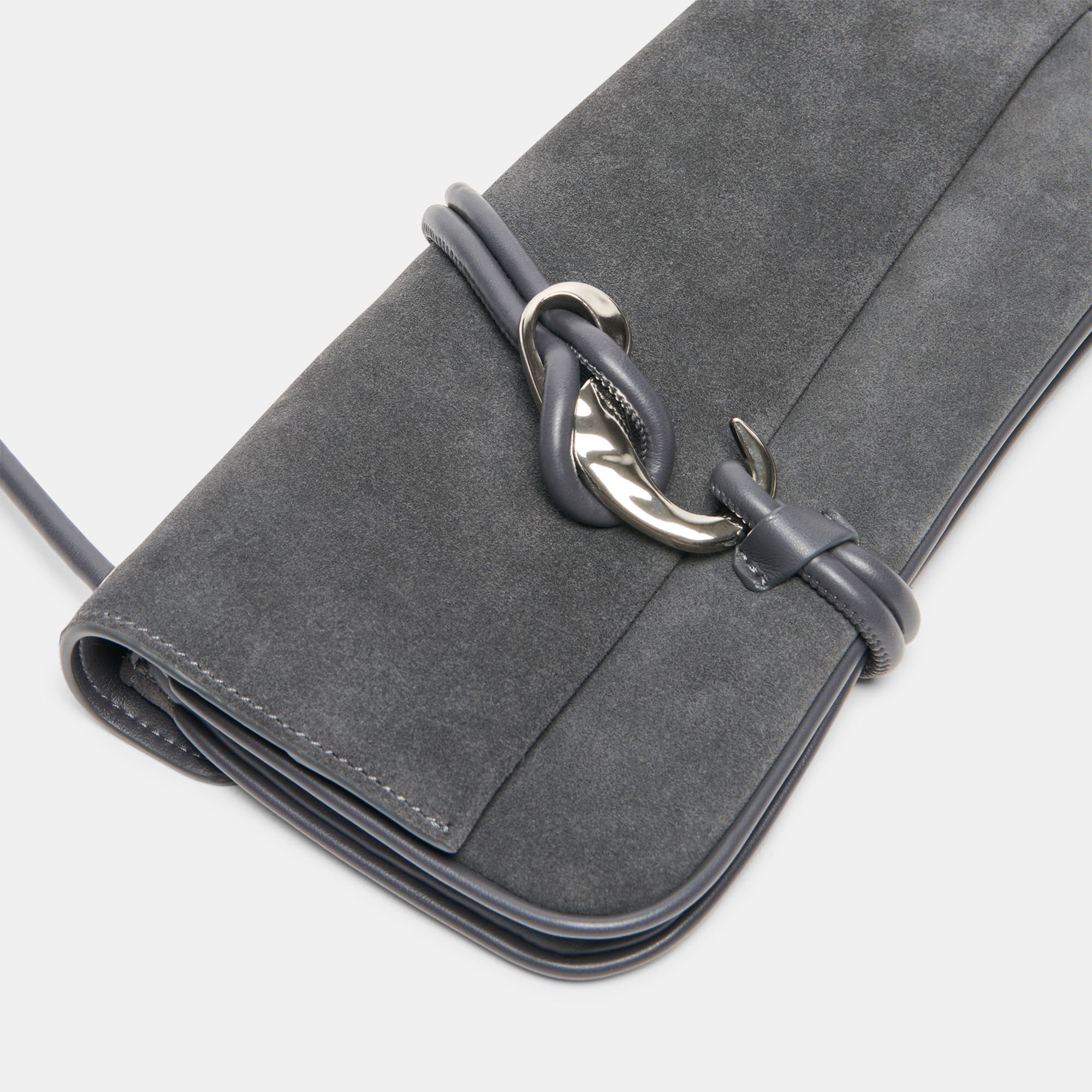 ALICE SHOULDER BAG GUNMETAL SUEDE - view 3